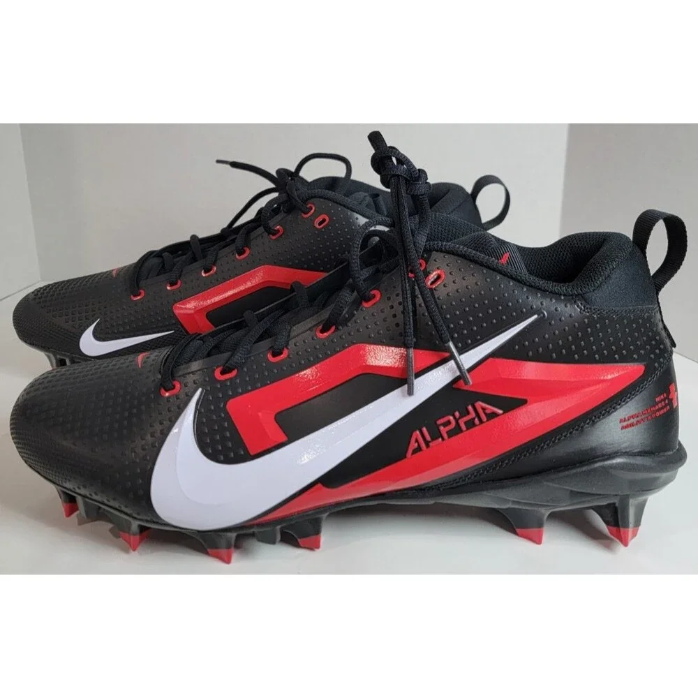 Nike Alpha Menace 4 Football Cleats FZ7703-004 Black Red White Mens US 15 NWOB